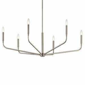 Kichler - 52719NI - Six Light Chandelier - Madden - Brushed Nickel