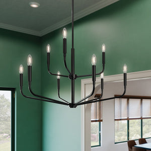 Kichler - 52720BK - Nine Light Chandelier - Madden - Black