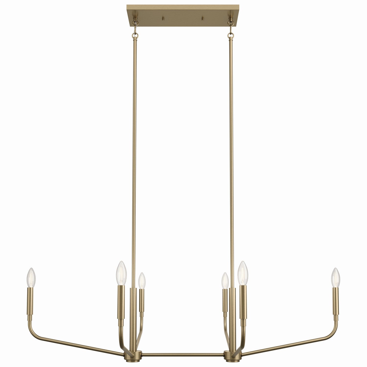 Kichler - 52721CPZ - Six Light Linear Chandelier - Madden - Champagne Bronze