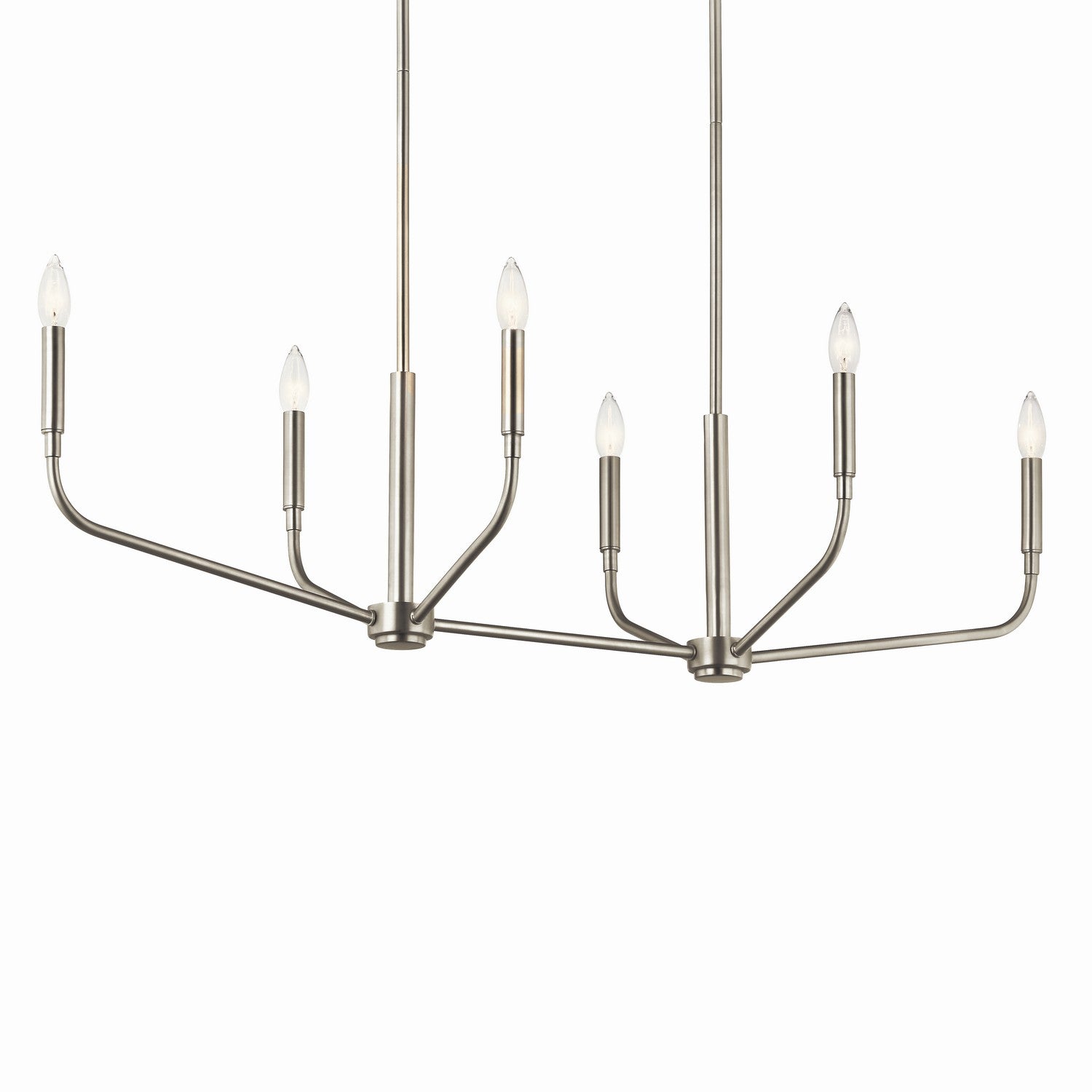 Kichler - 52721NI - Six Light Linear Chandelier - Madden - Brushed Nickel