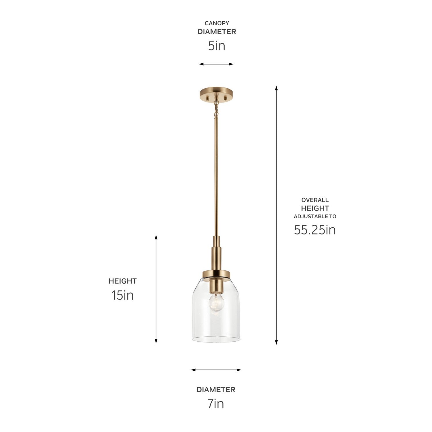 Kichler - 52725CPZ - One Light Mini Pendant - Madden - Champagne Bronze