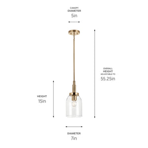 Kichler - 52725CPZ - One Light Mini Pendant - Madden - Champagne Bronze