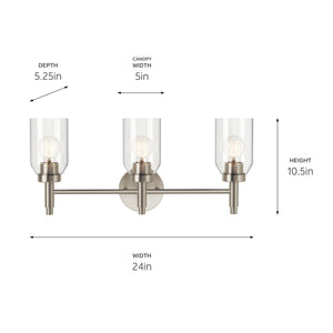 Kichler - 55185NI - Three Light Vanity - Madden - Brushed Nickel