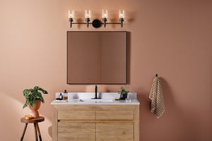 Kichler - 55186BK - Four Light Vanity - Madden - Black