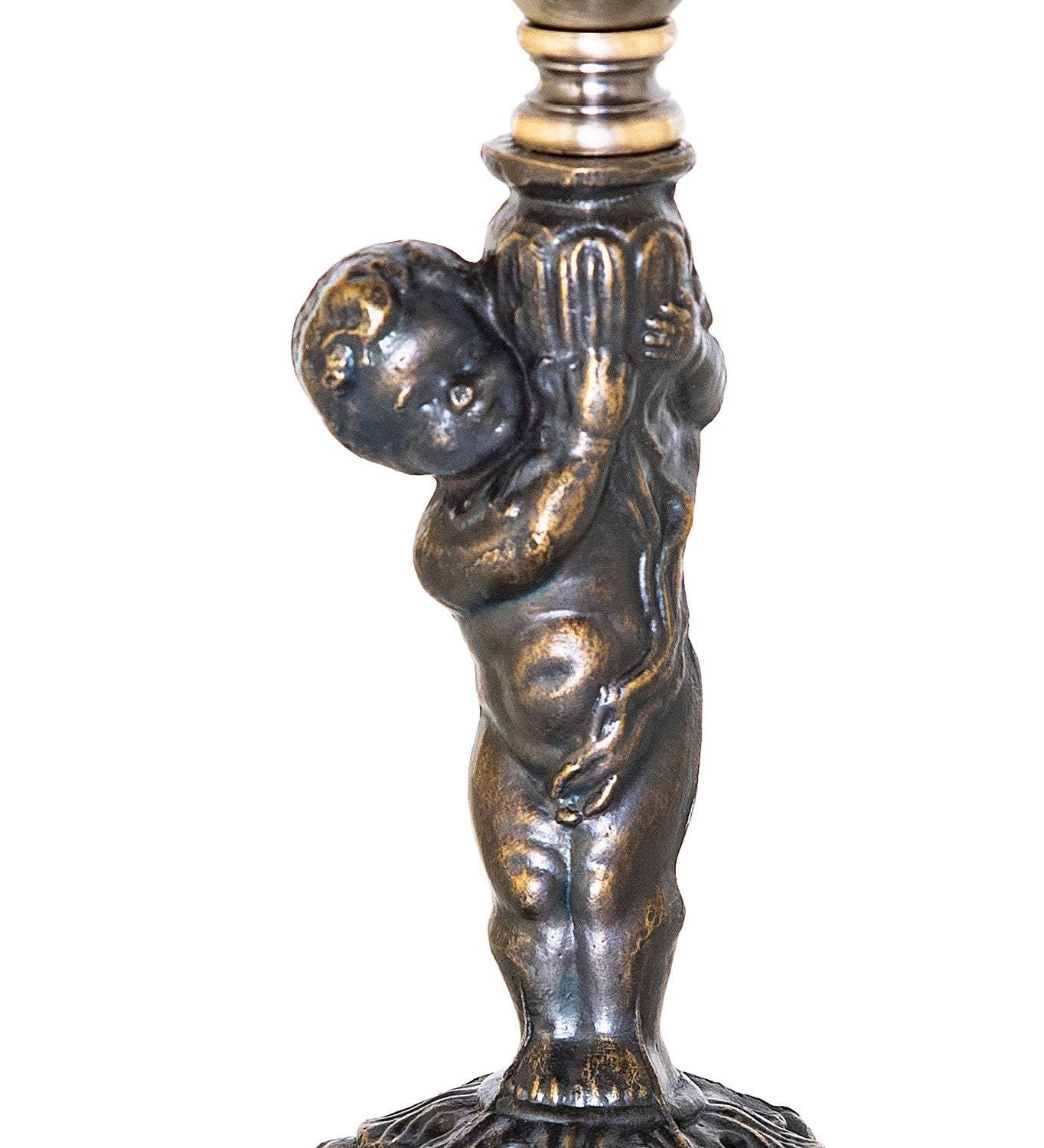 Meyda Tiffany - 10179 - One Light Mini Lamp - Cherub - Antique Brass