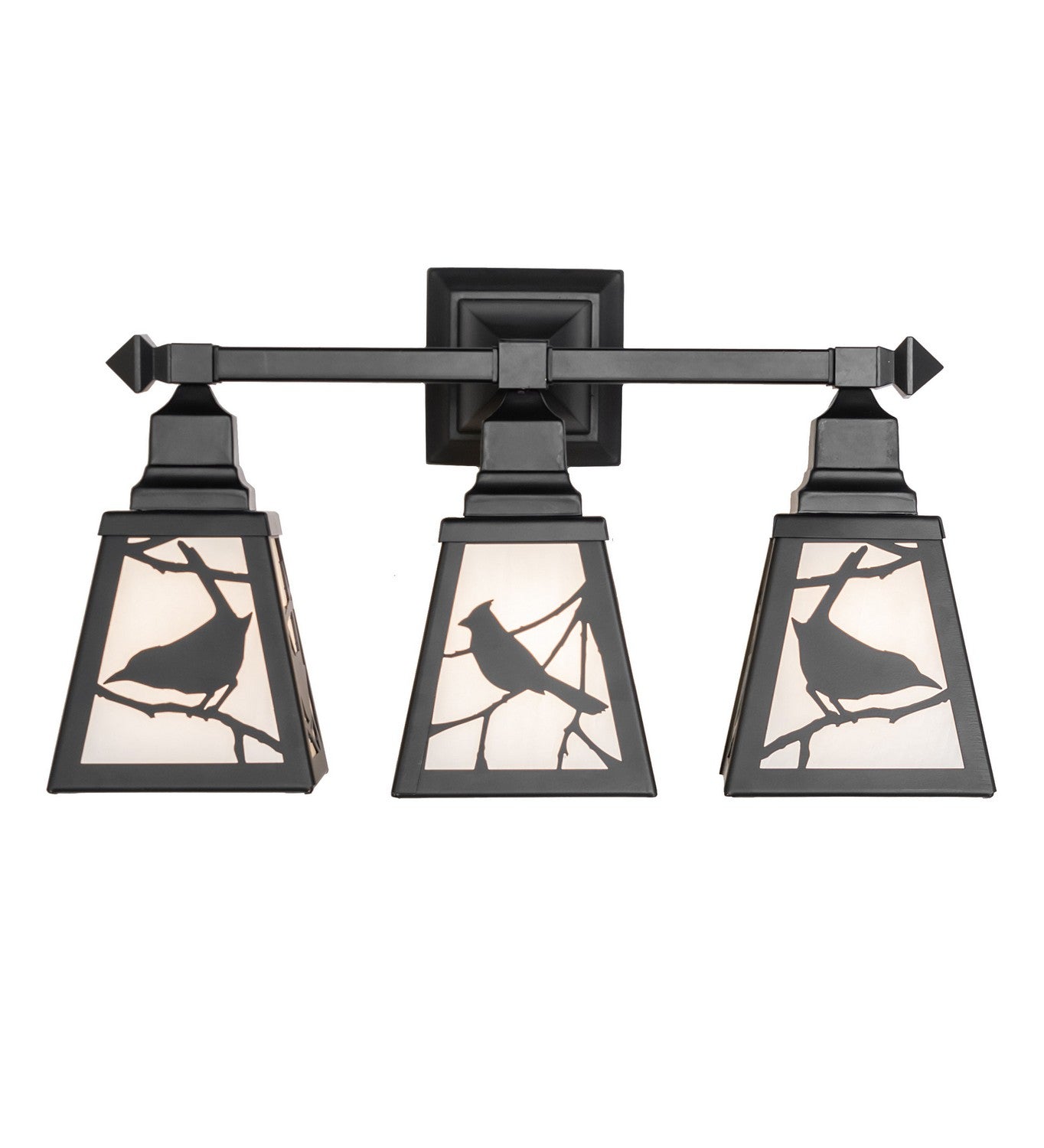 Meyda Tiffany - 270880 - Three Light Vanity - Song Bird - Solar Black