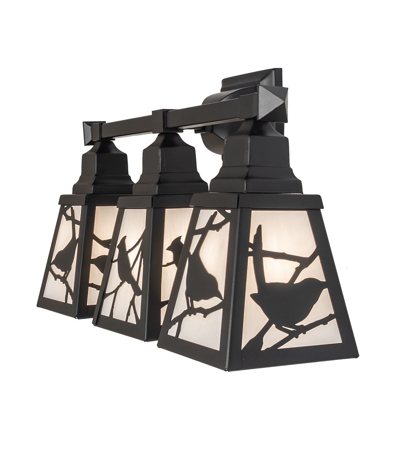 Meyda Tiffany - 270880 - Three Light Vanity - Song Bird - Solar Black