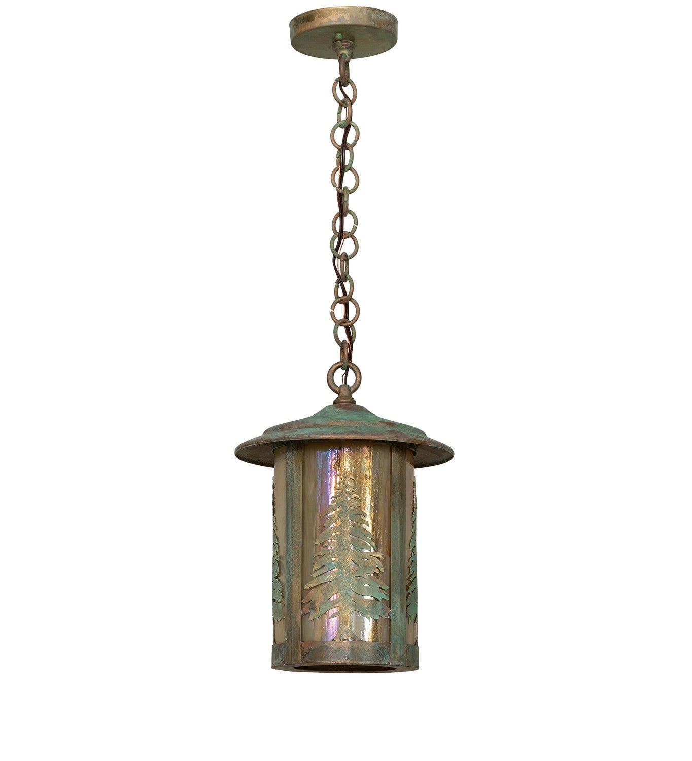 Meyda Tiffany - 271181 - One Light Pendant - Fulton - Verdigris