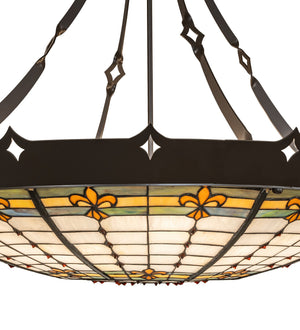 Meyda Tiffany - 271680 - 12 Light Pendant - Fleur-De-Lite - Timeless Bronze