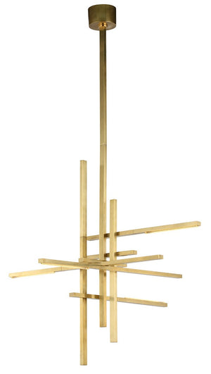 Visual Comfort Modern - SLCH56127CCHAB - LED Chandelier - Cityscape - Hand Rubbed Antique Brass