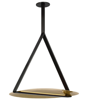 Visual Comfort Modern - PBPD35127BZ/NB - LED Pendant - Cymbal - Dark Bronze/Natural Brass