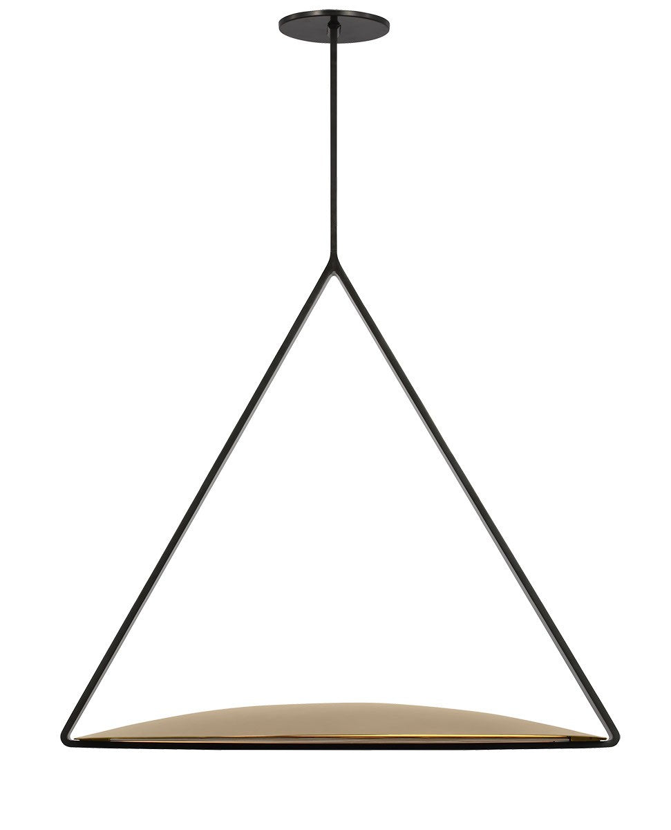 Visual Comfort Modern - PBPD35127BZ/NB - LED Pendant - Cymbal - Dark Bronze/Natural Brass