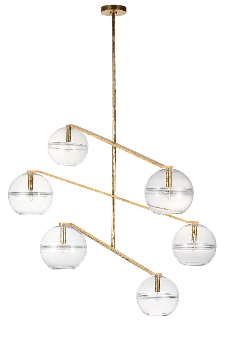 Visual Comfort Modern - SLCH354CPAB - Six Light Chandelier - Lowing - Polished Antique Brass