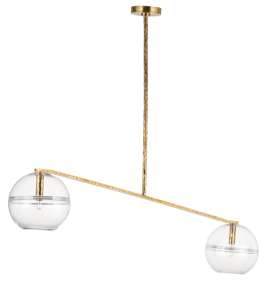 Visual Comfort Modern - SLCH356CPAB - Two Light Chandelier - Lowing - Polished Antique Brass