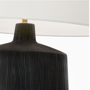Visual Comfort Studio - HT1131RBC1 - One Light Table Lamp - Panola - Rough Black Ceramic