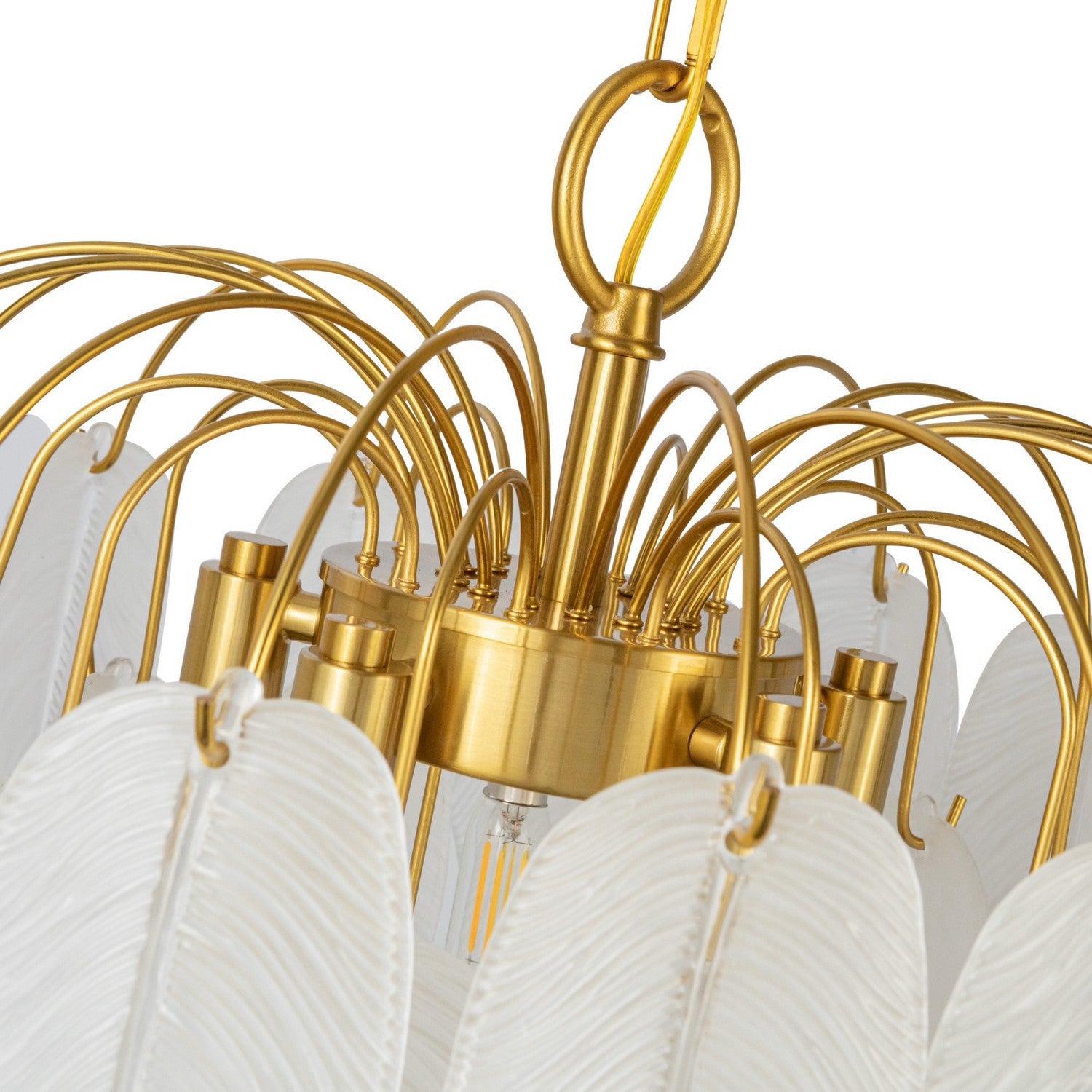 Artcraft - AC11780BR - Four Light Chandelier - Alessia - Brushed Brass