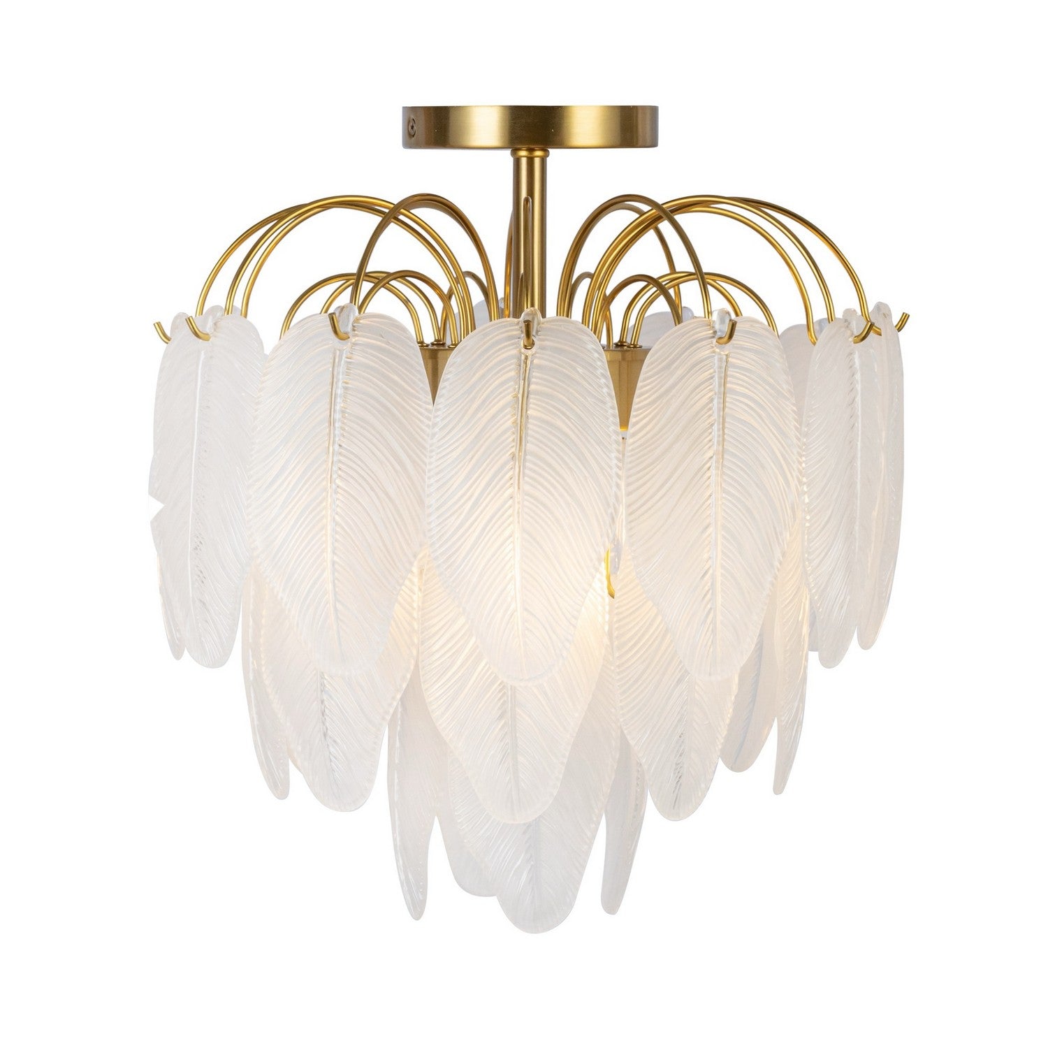 Artcraft - AC11785BR - Four Light Semi-Flush Mount - Alessia - Brushed Brass