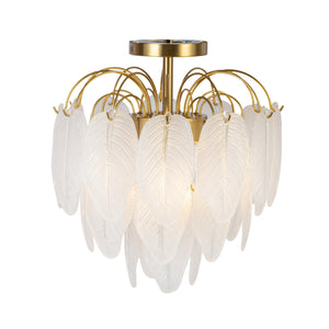 Artcraft - AC11785BR - Four Light Semi-Flush Mount - Alessia - Brushed Brass