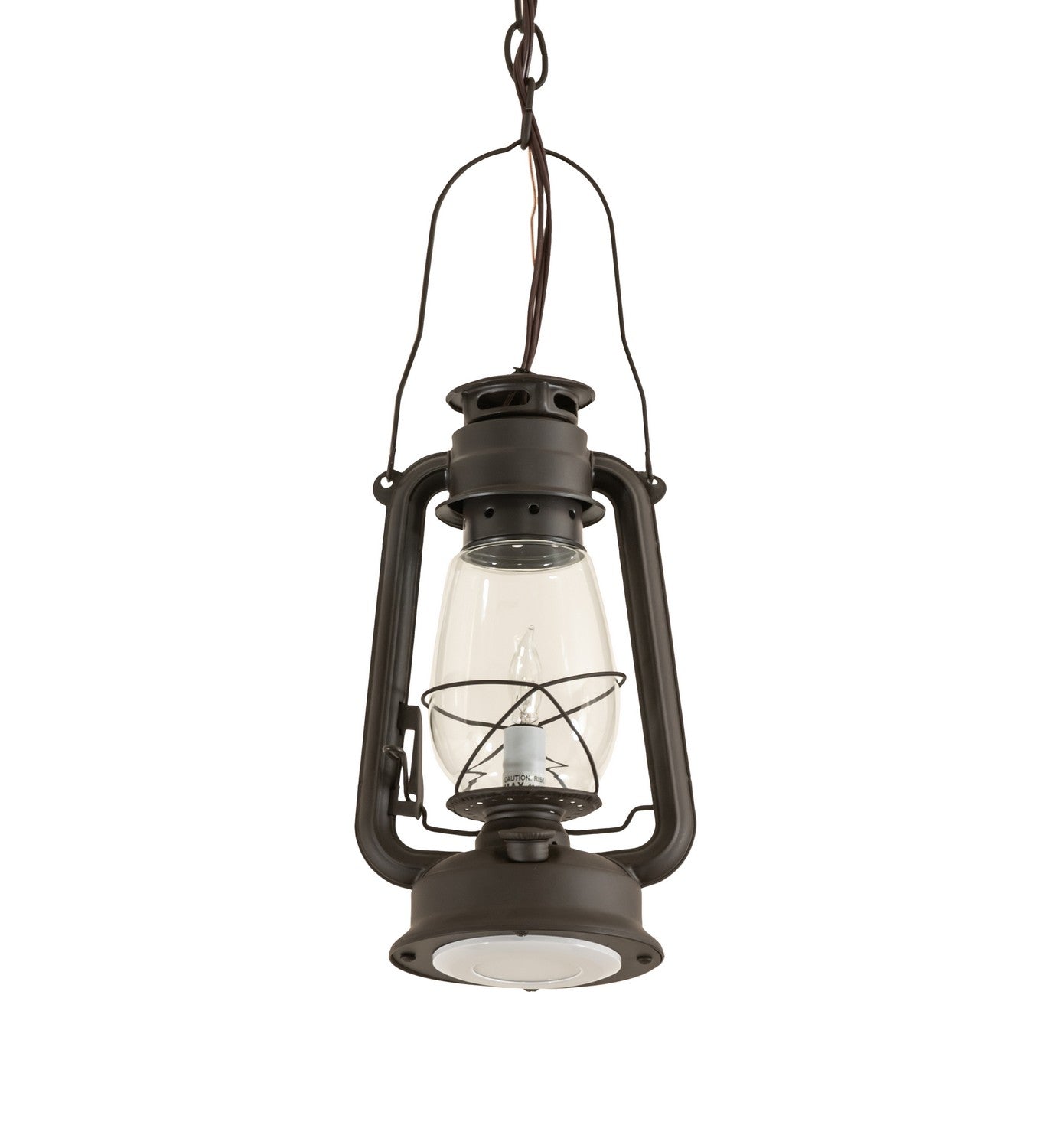 Meyda Tiffany - 269969 - One Light Mini Pendant - Miners Lantern - Oil Rubbed Bronze