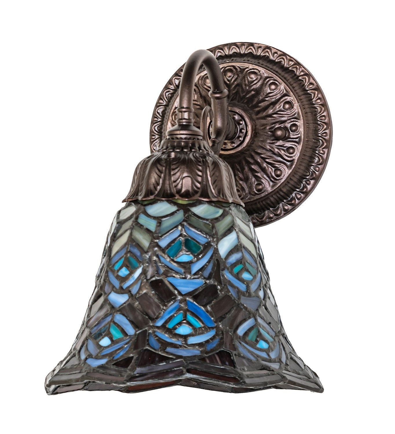 Meyda Tiffany - 270799 - One Light Wall Sconce - Tiffany Peacock Feather