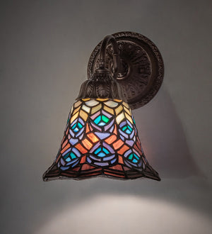 Meyda Tiffany - 270799 - One Light Wall Sconce - Tiffany Peacock Feather