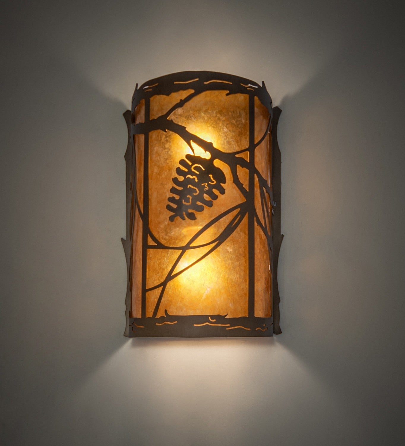 Meyda Tiffany - 272092 - Two Light Wall Sconce - Whispering Pines - Antique Copper