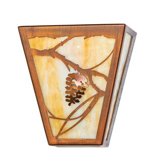 Meyda Tiffany - 272495 - Three Light Wall Sconce - Whispering Pines - Vintage Copper