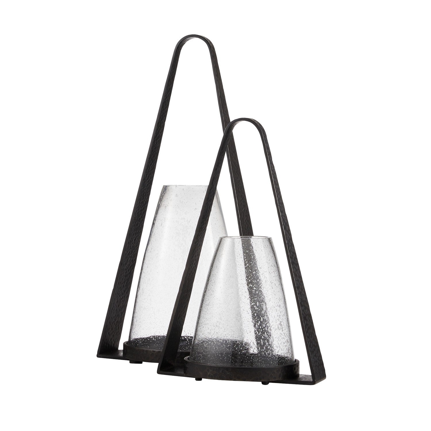 Arteriors - ACI04 - Hurricanes, Set of 2 - Dayton - Clear/Blackened Iron