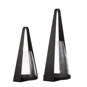 Arteriors - ACI04 - Hurricanes, Set of 2 - Dayton - Clear/Blackened Iron