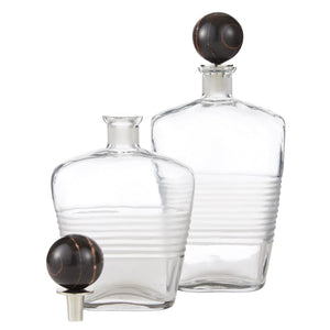 Arteriors - ARI14 - Decanters, Set of 2 - Eaves - Clear/Bengal