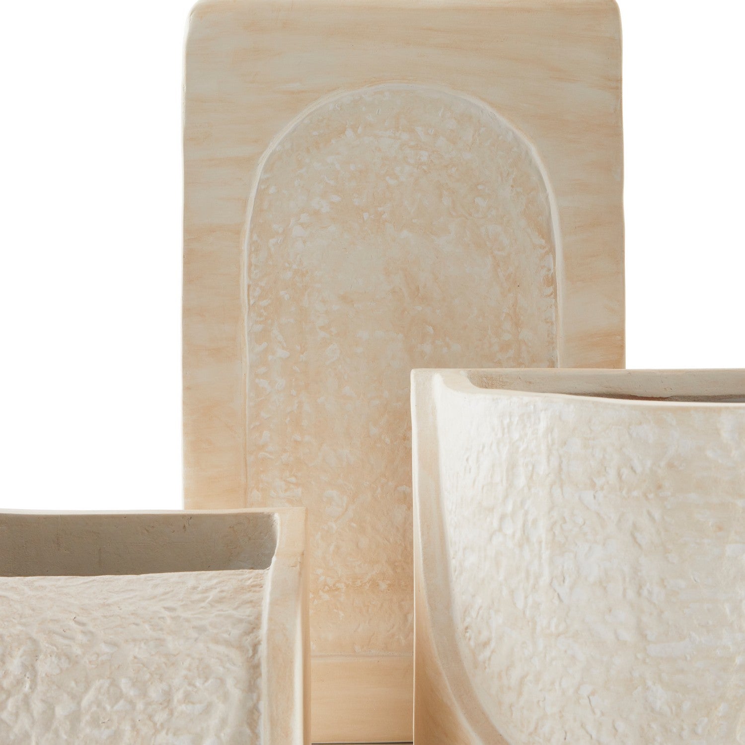 Arteriors - AVS07 - Planters, Set of 3 - Callies - Ivory/Ivory/Clear