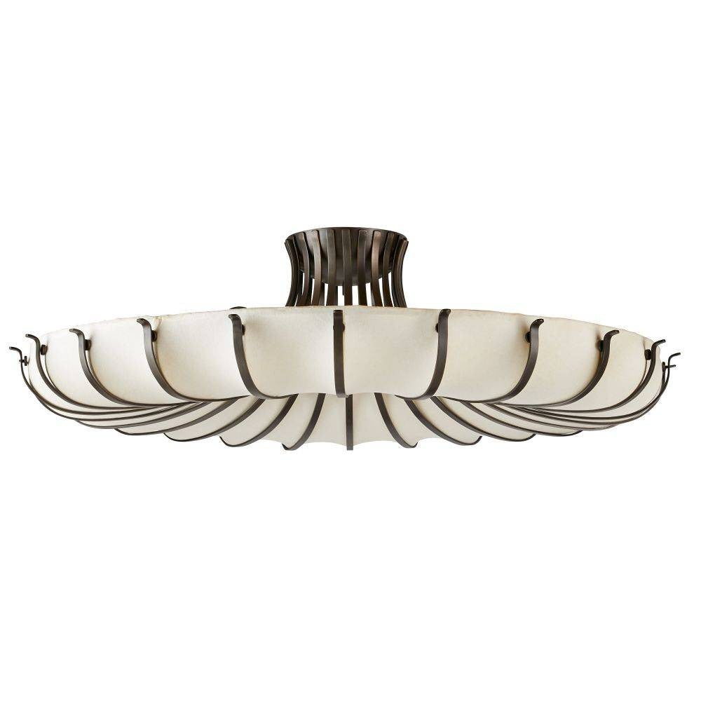 Arteriors - DFC11 - Ten Light Flush Mount - Chambers - Ivory/English Bronze