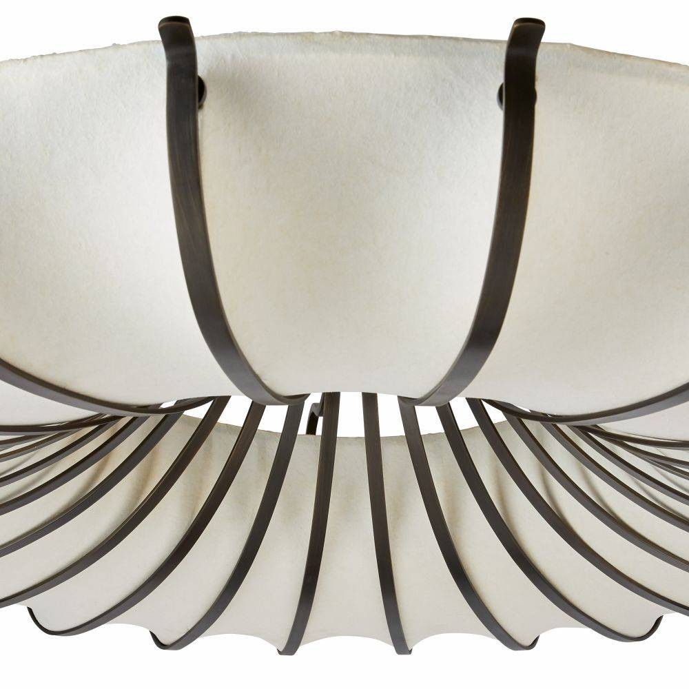 Arteriors - DFC11 - Ten Light Flush Mount - Chambers - Ivory/English Bronze
