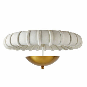 Arteriors - DFC12 - Three Light Flush Mount - Camella - Ivory/Antique Brass