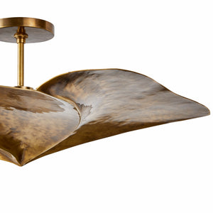 Arteriors - DFI05 - Three Light Flush Mount - Daniella - Vintage Brass