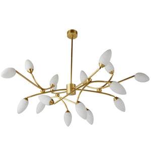 Arteriors - DLC22 - 16 Light Chandelier - Ember - Antique Brass/Matte Swirl