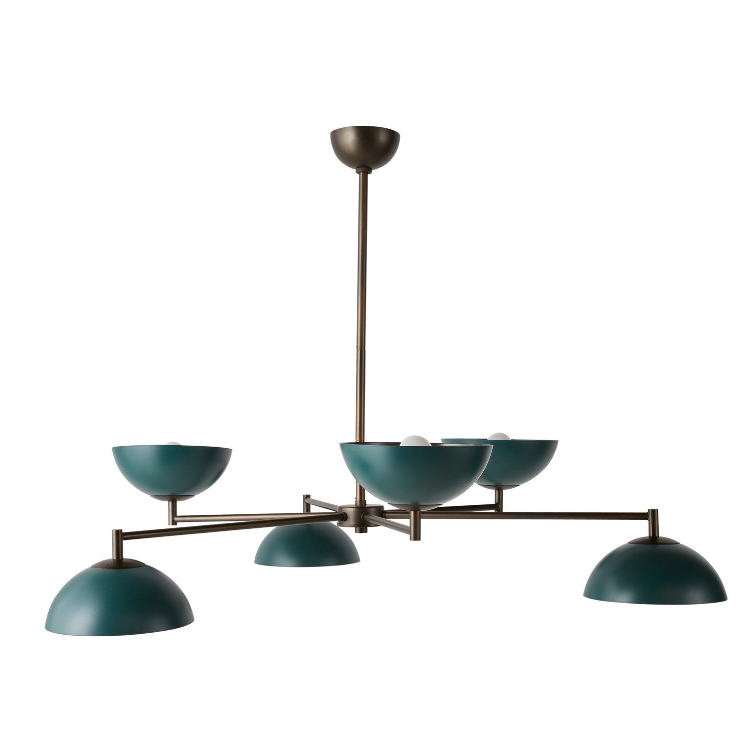 Arteriors - DLC23 - Six Light Chandelier - Evansville - Aegean/English Bronze