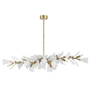 Arteriors - DLC25 - 12 Light Chandelier - Delmar - Clear Seedy/Antique Brass