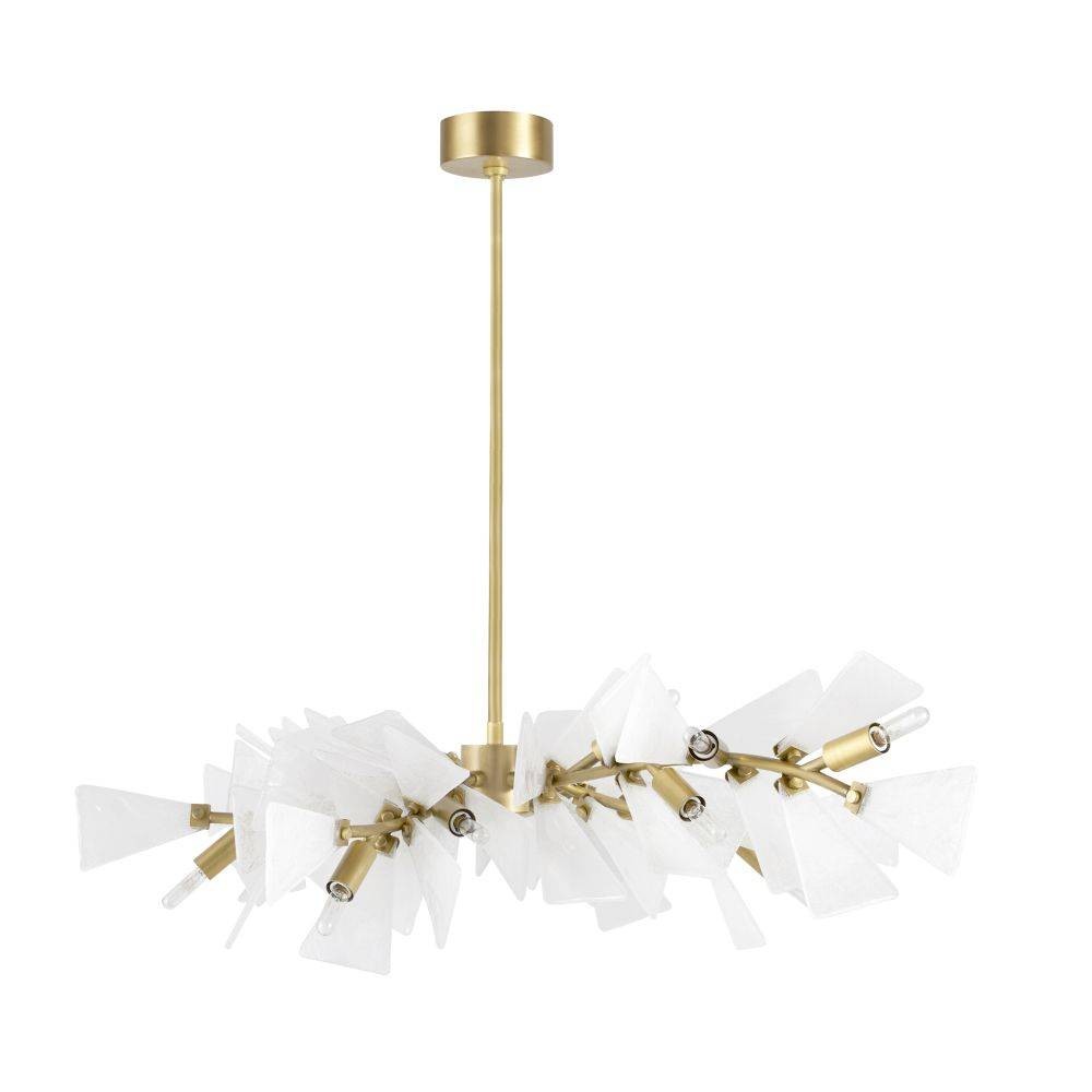 Arteriors - DLC25 - 12 Light Chandelier - Delmar - Clear Seedy/Antique Brass