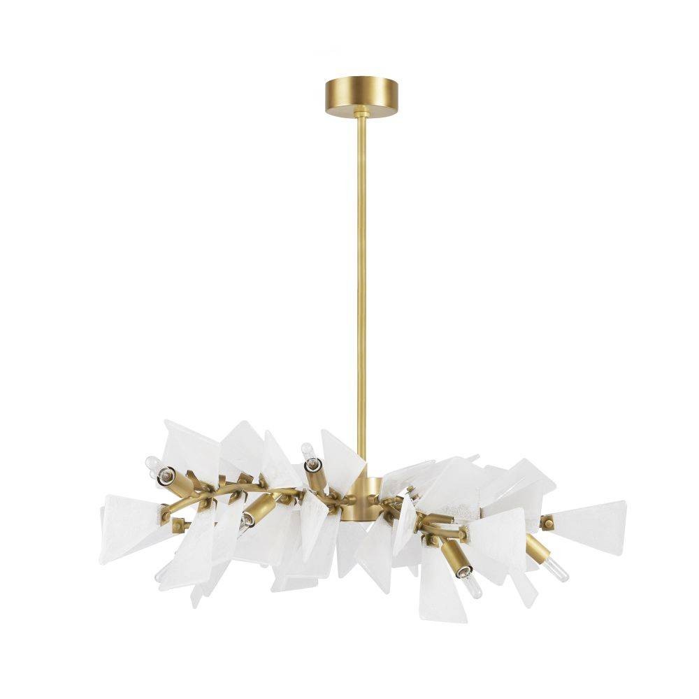 Arteriors - DLC25 - 12 Light Chandelier - Delmar - Clear Seedy/Antique Brass