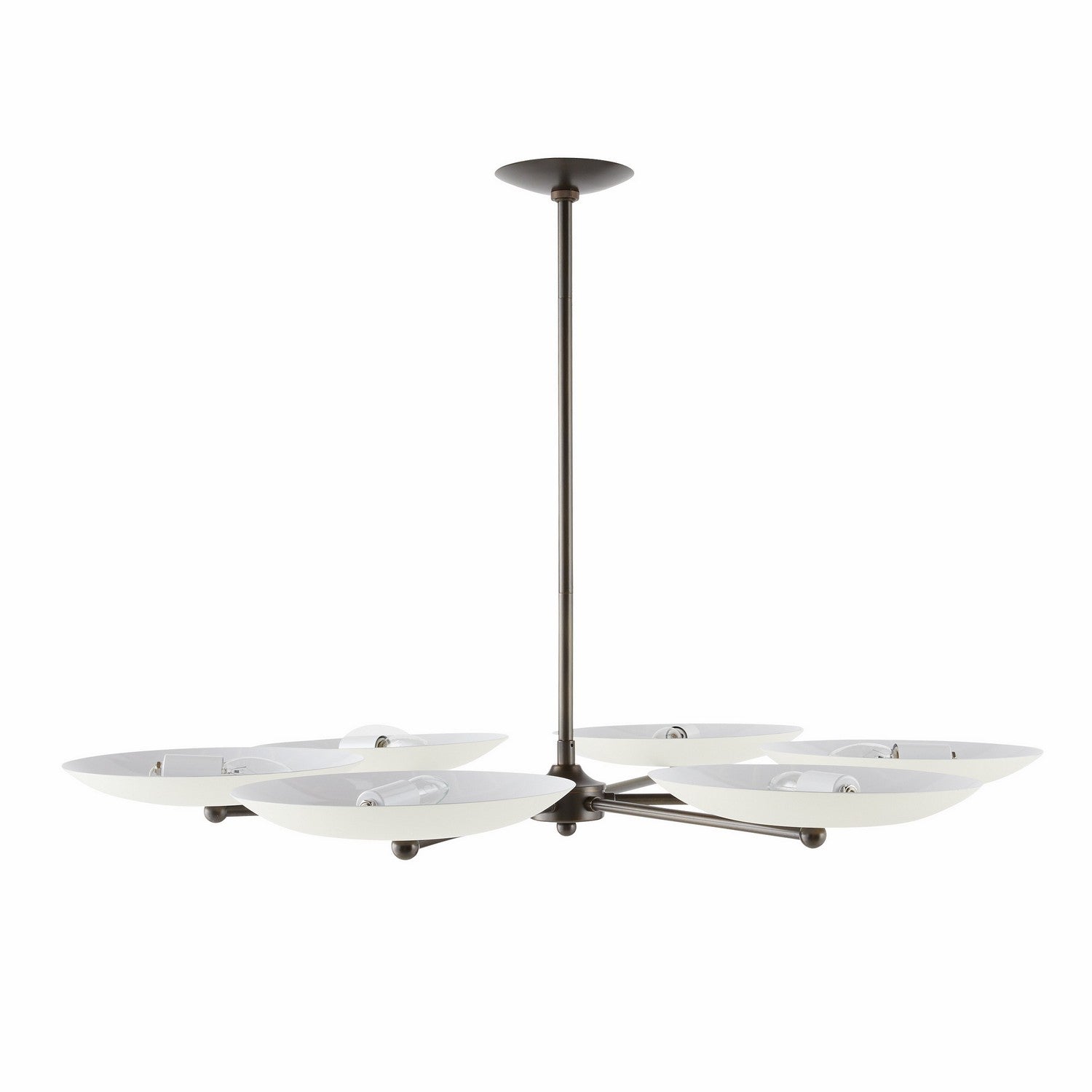 Arteriors - DLC27 - Six Light Chandelier - Griffith - Bone/English Bronze