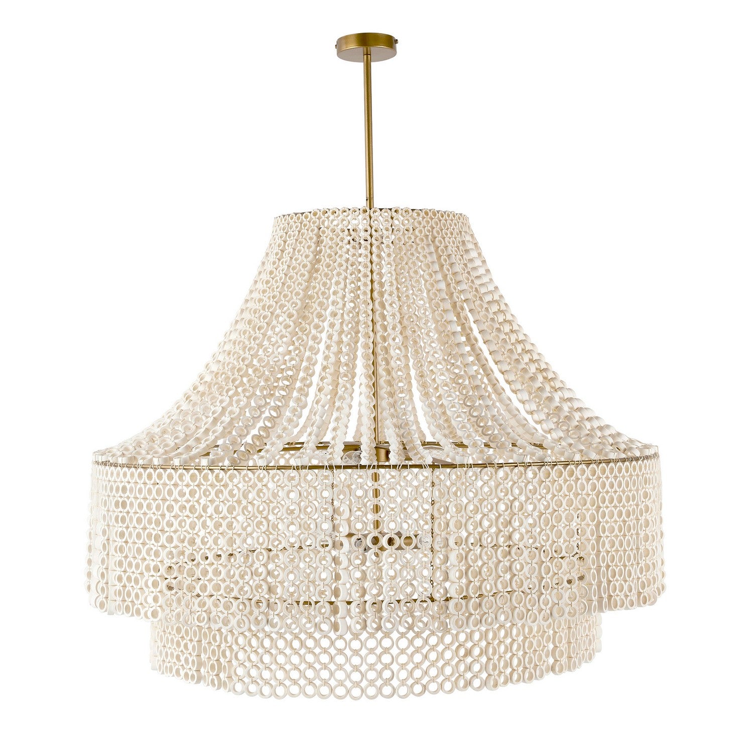 Arteriors - DLS10 - Eight Light Chandelier - Hannie - White/Antique Brass