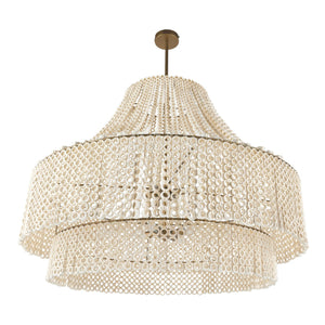 Arteriors - DLS10 - Eight Light Chandelier - Hannie - White/Antique Brass