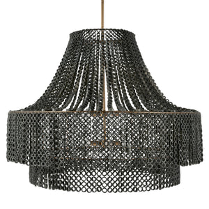 Arteriors - DLS11 - Eight Light Chandelier - Hannie - Gray Wash/Antique Brass