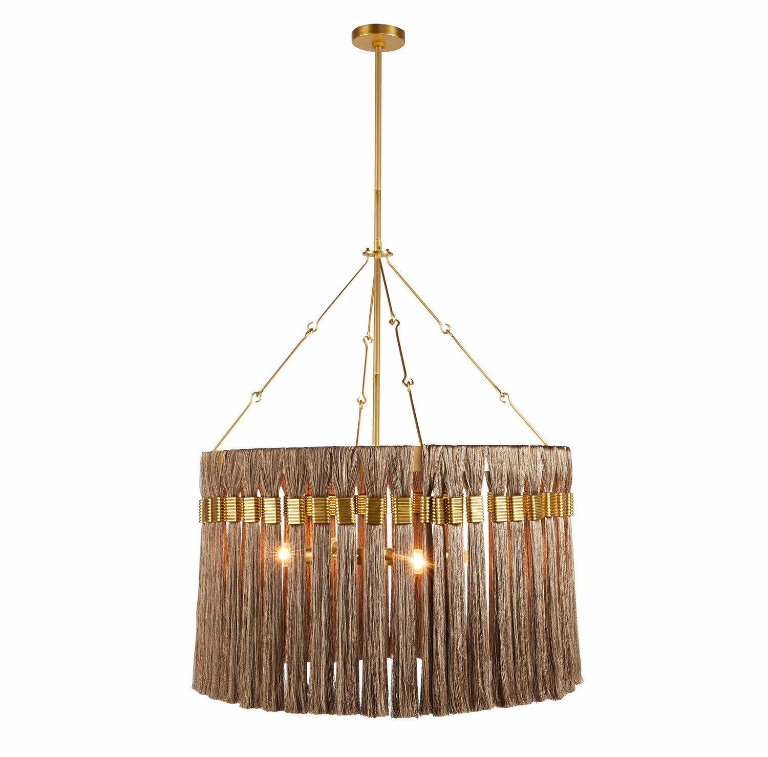 Arteriors - DMC24 - Four Light Chandelier - Dutchess - Gold and Gray/Antique Brass