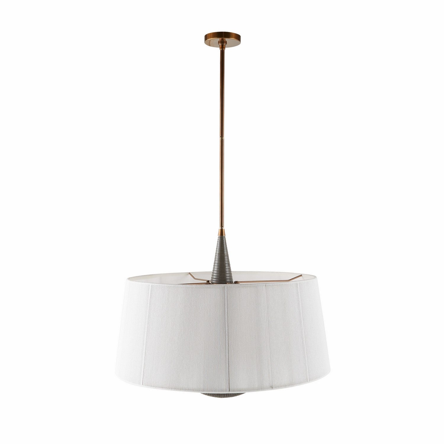 Arteriors - DMC26 - Six Light Pendant - Middlebury - Graphite/Graphite/Heritage Brass