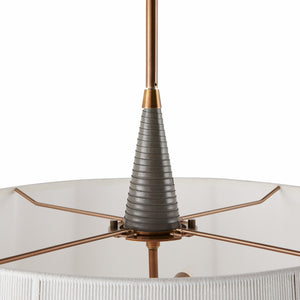 Arteriors - DMC26 - Six Light Pendant - Middlebury - Graphite/Graphite/Heritage Brass