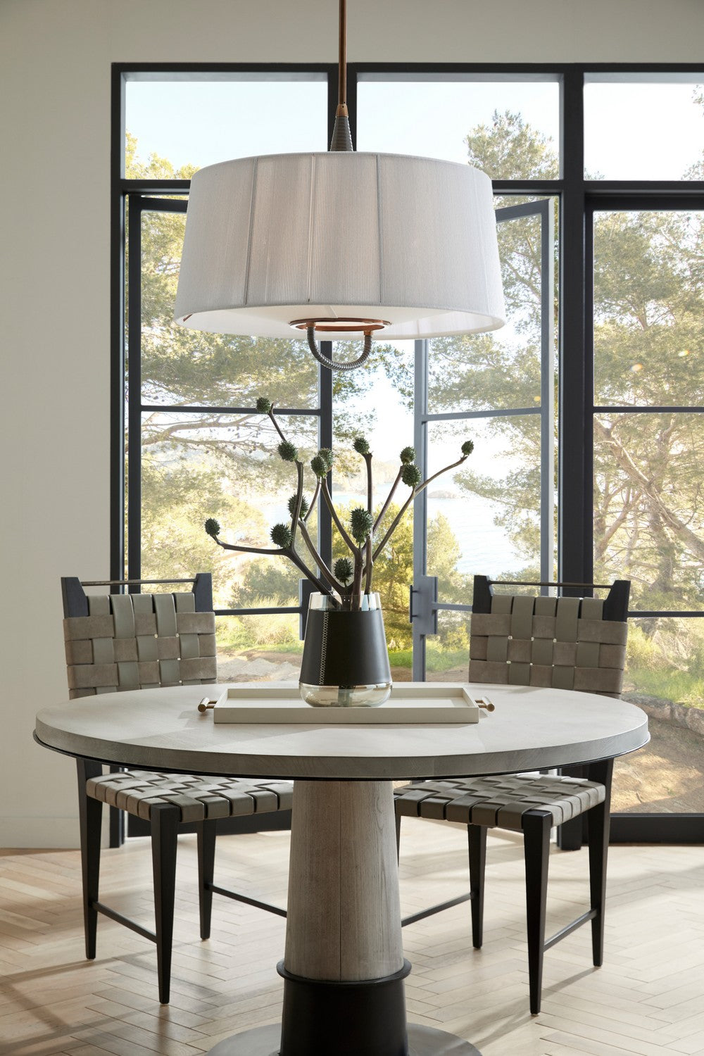 Arteriors - DMC26 - Six Light Pendant - Middlebury - Graphite/Graphite/Heritage Brass