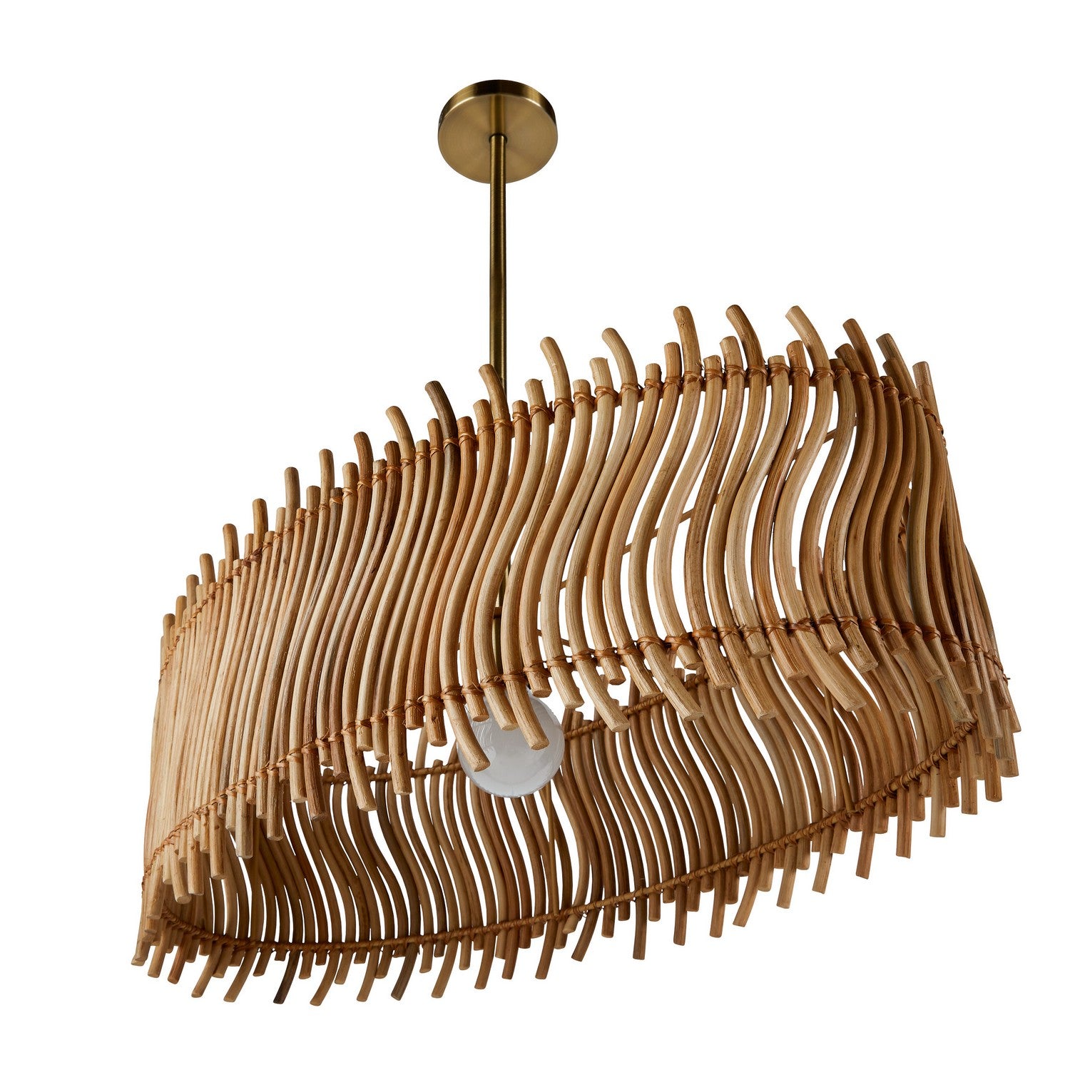 Arteriors - DMS15 - One Light Pendant - Cabrera - Natural/Antique Brass