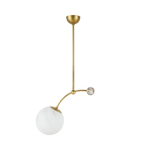 Arteriors - DPC14 - One Light Pendant - Christina - Matte Swirl/Antique Brass/Natural